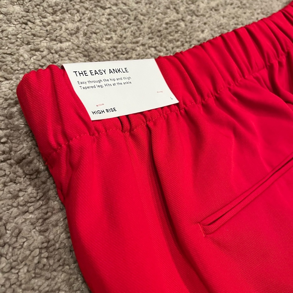 NWT Ann Taylor the Easy Ankle High RiseTapered Pants in Bright Red size L. - Picture 12 of 16